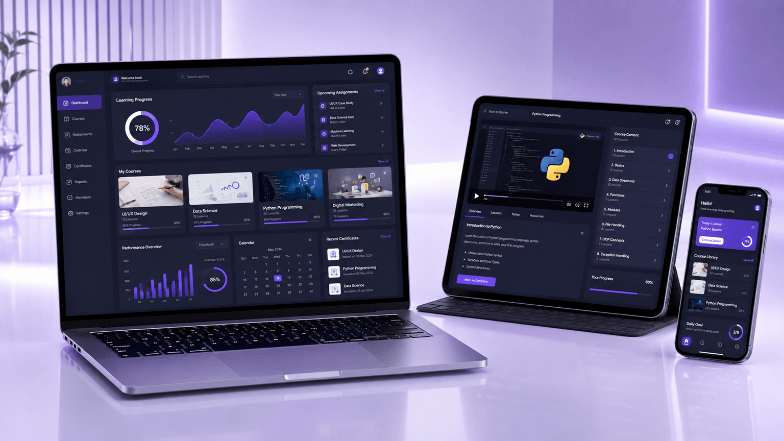 Learning Management System product preview
